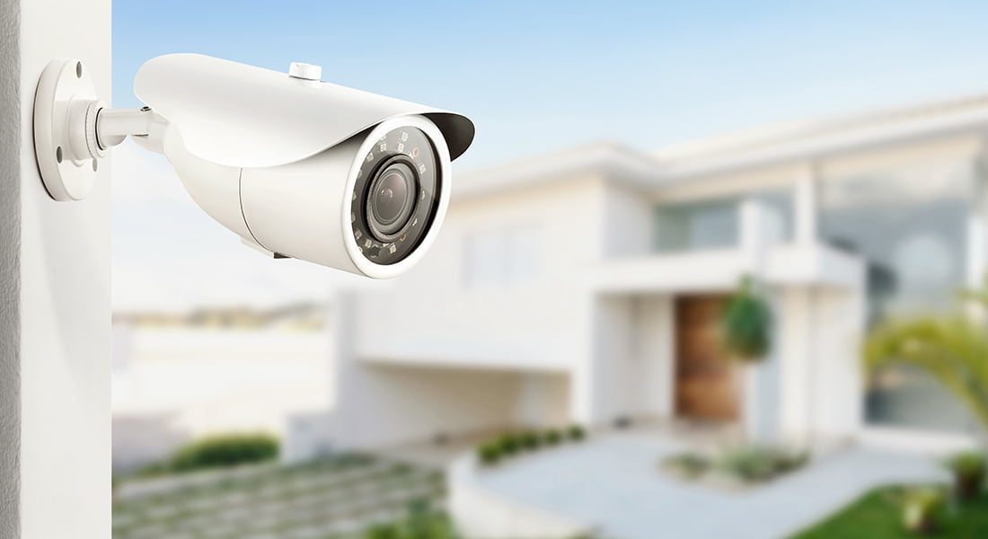 Classico antifurto allarme con telecamere Tradizionale sistema di allarme con telecamera in giardino